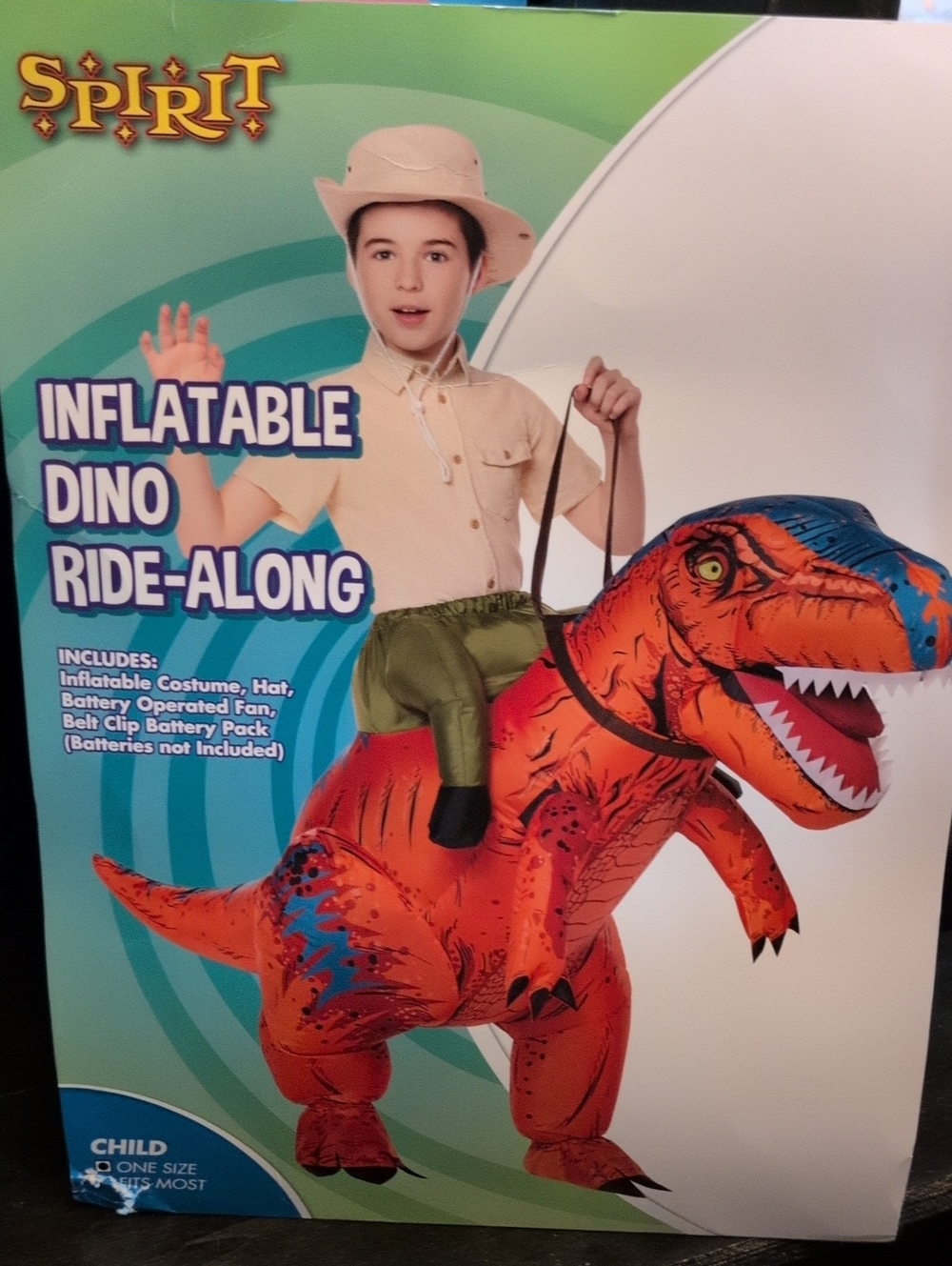Spirit Red and Green Inflatable Dinosaur Costume Halloween